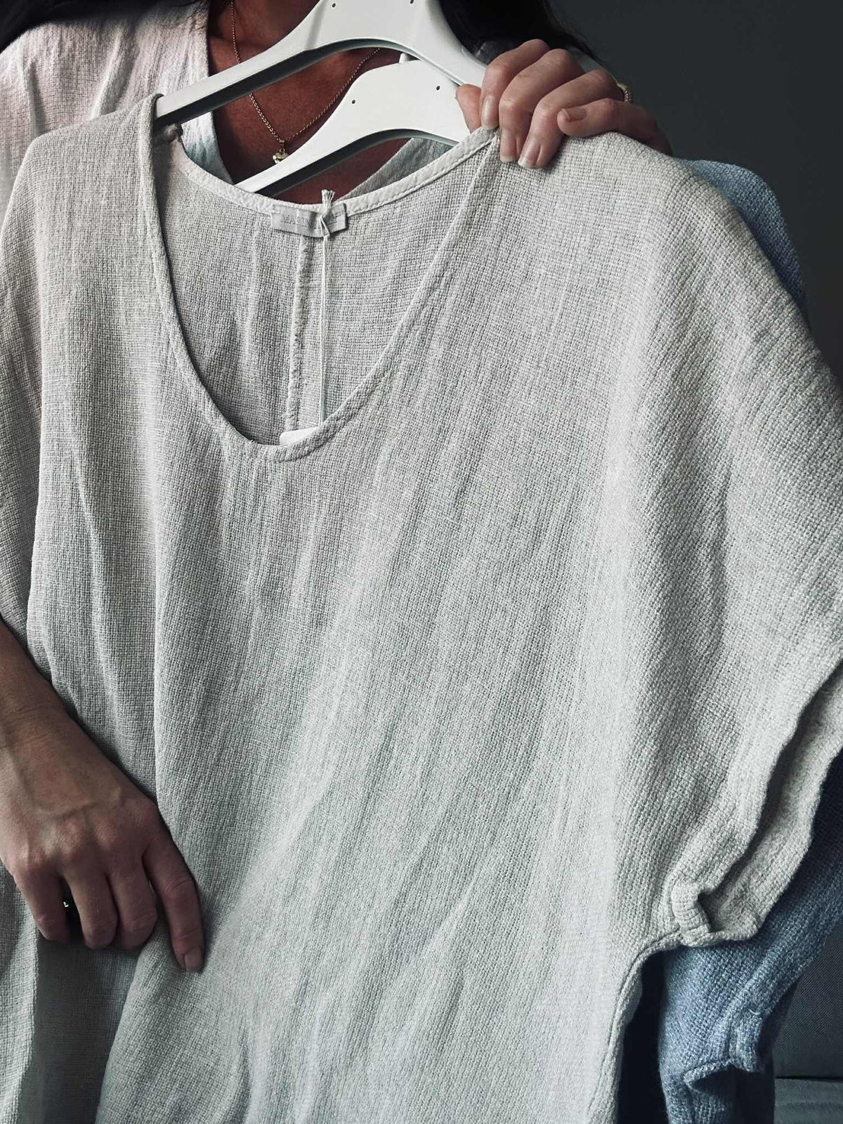 T-shirt Cozy linnenmix - Beige