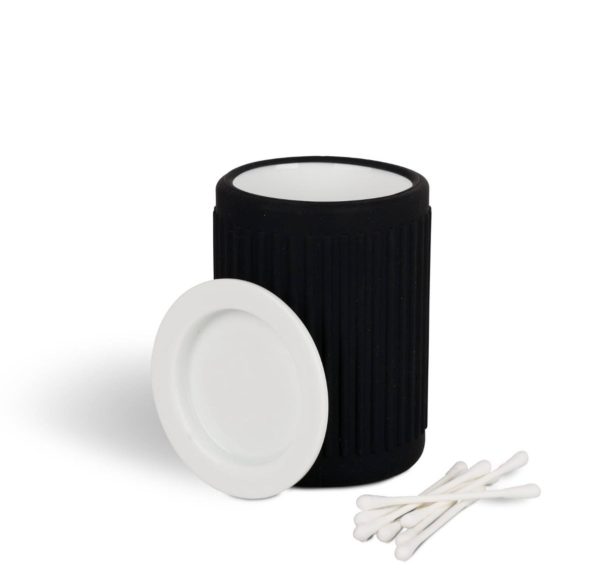 Opbergpot Daily Soft – Wit/Zwart Porselein