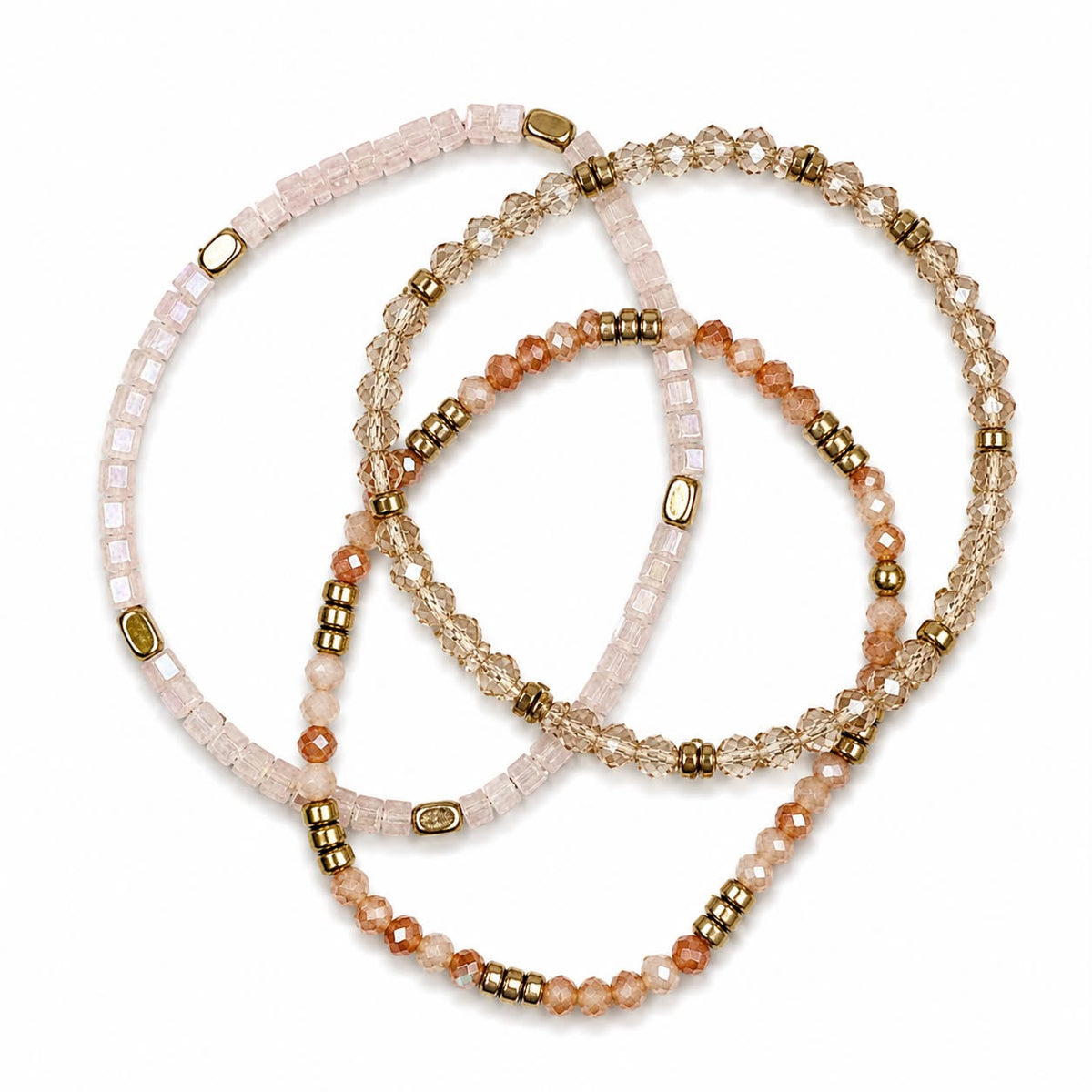 Armbanden Merle Natuur - Set van 3 stuks