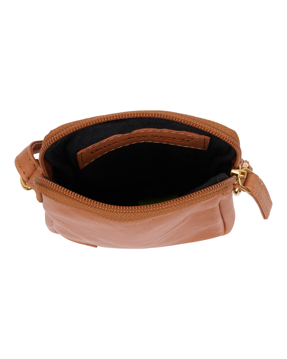 Mobiel tasje Misse - Cognac / goud