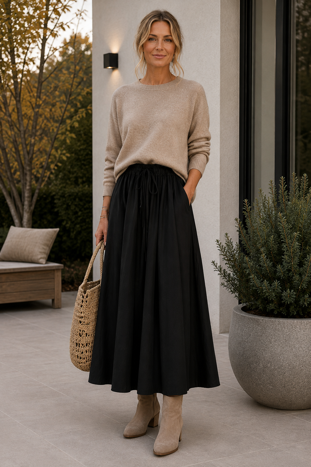 Rok met zakken - Black
