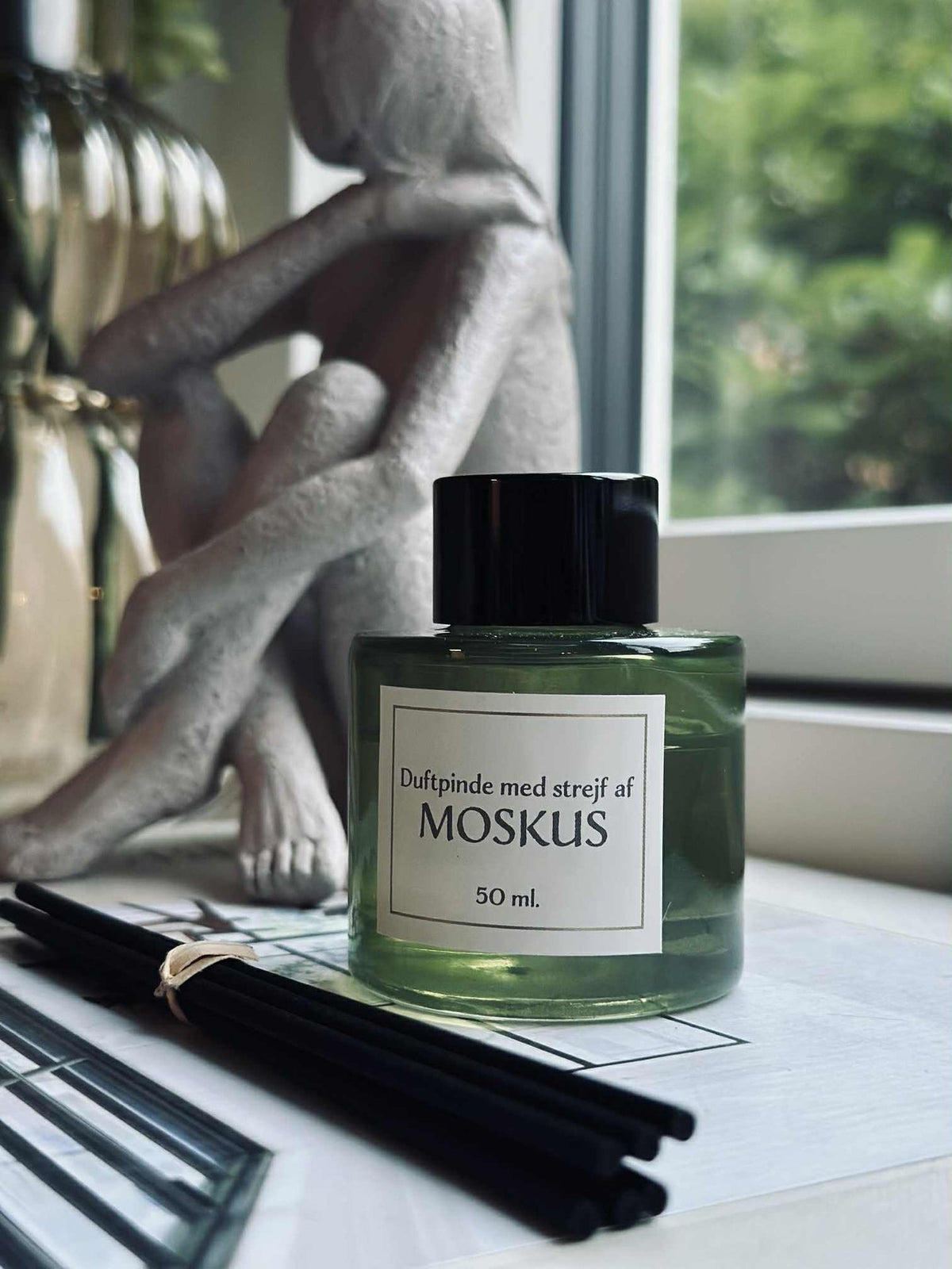 Geurstokjes - Muskus 50 ml - Olijfkleur