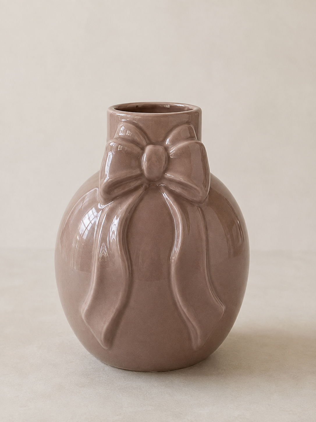 Vaas met strik - Old Rose
