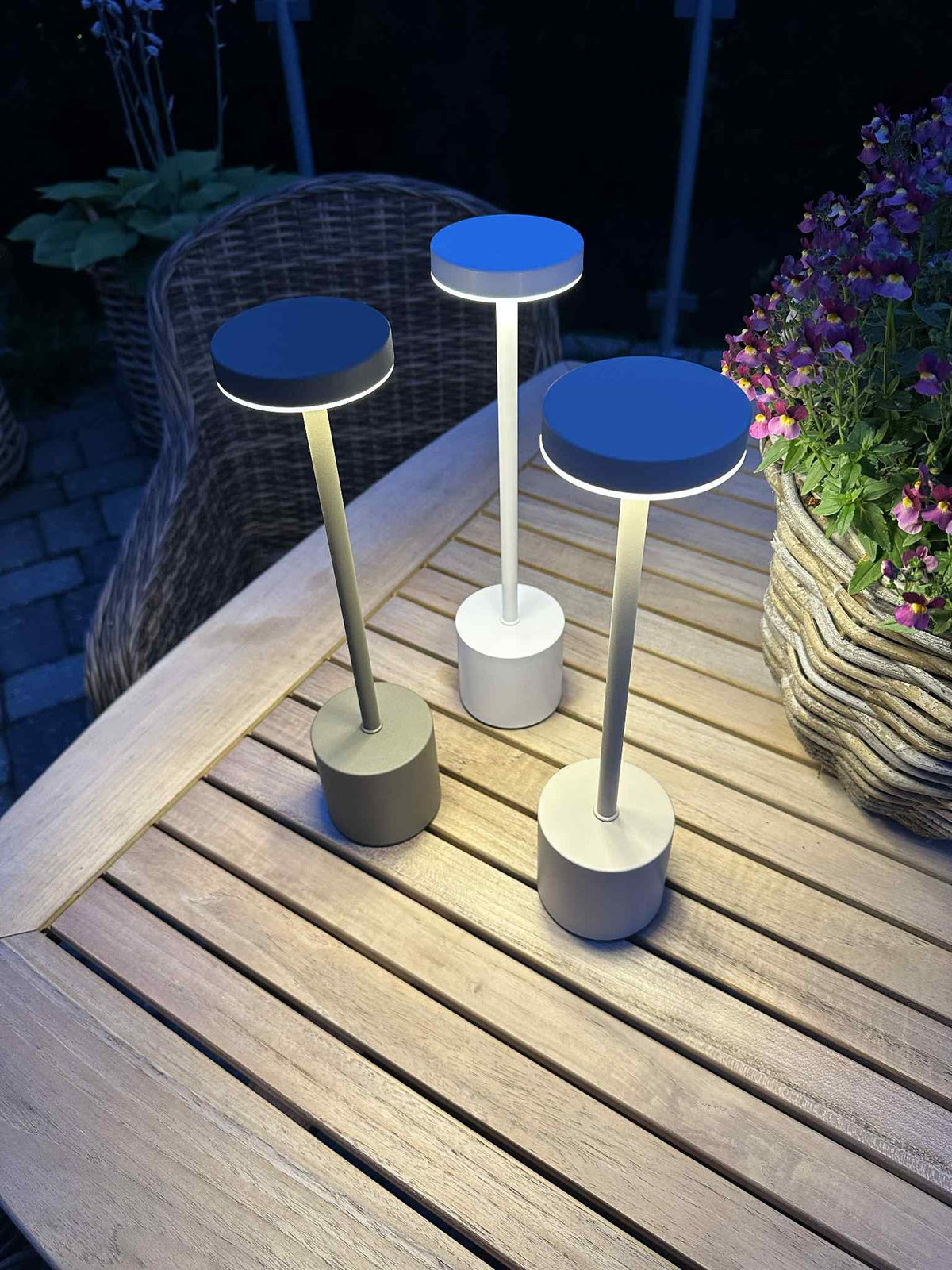 LED-tafellamp KELLY Wit - oplaadbaar