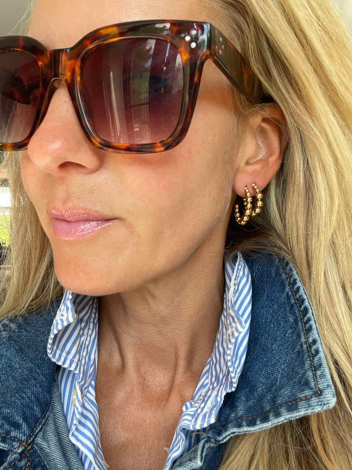 Oorbellen Gunilla 20 mm - 18k verguld