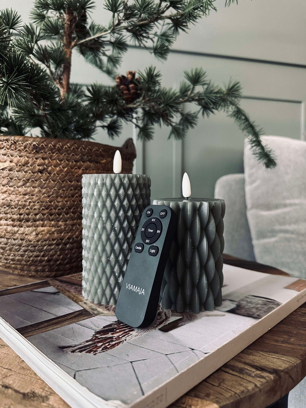 LED Bloklys / Design – 2 stk Groen