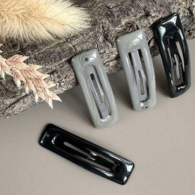 Haarspeldjes Black / Grey - 4 stuks