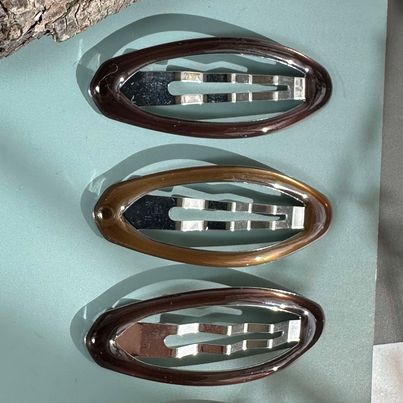 Haarspelden Oval Brown - 4stk.