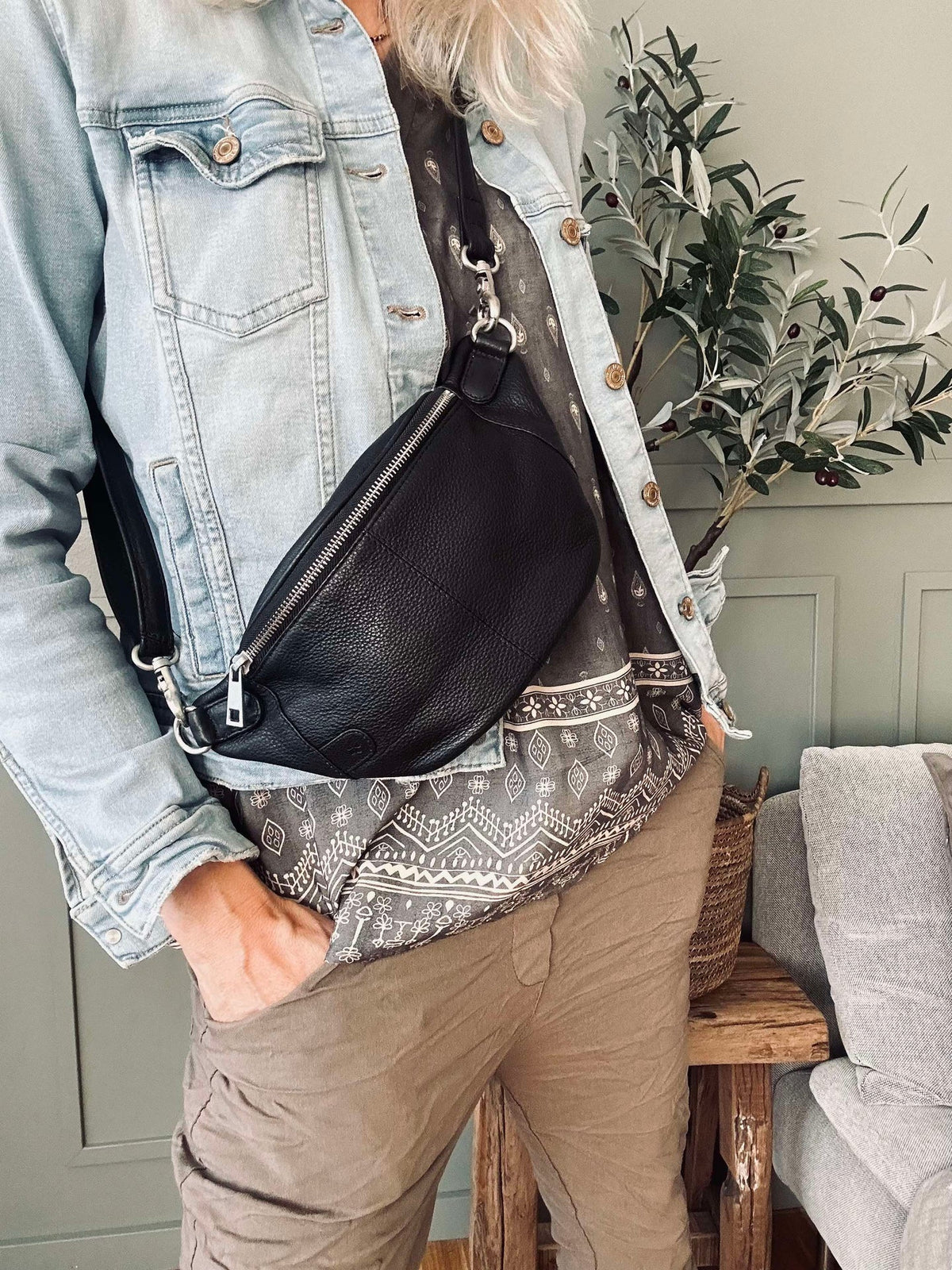Bumbag Molly - Zwart / zilver