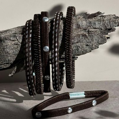 Haarelastiekjes Brown / Silver - 3 mix