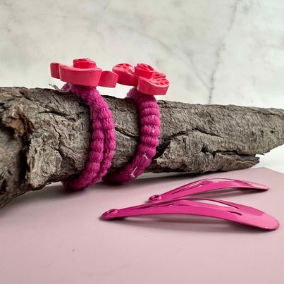 Haartoebehoren set Signe - Roze