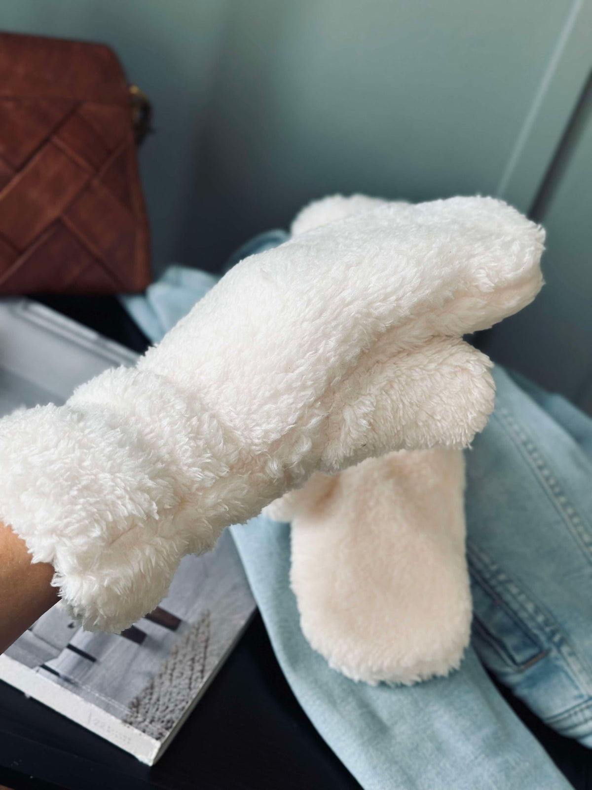Handschoenen - White fleece