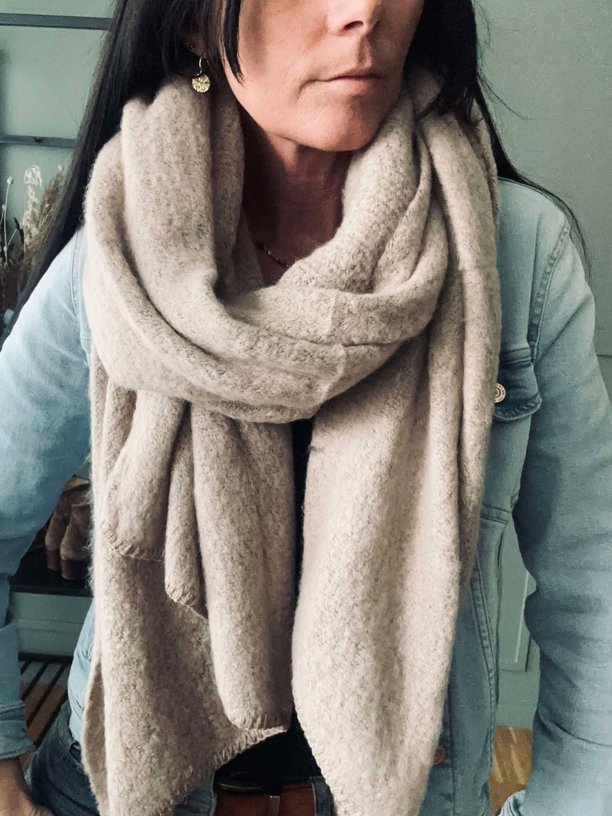Sjaal MILA Beige / Rose