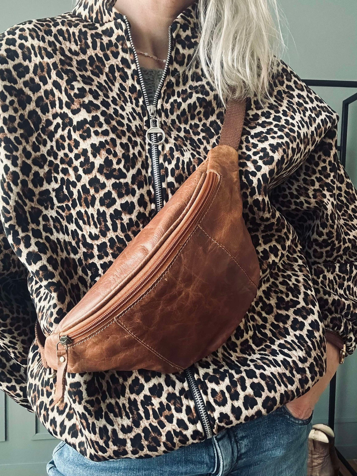 Bumbag Oline Cognac buffelleer