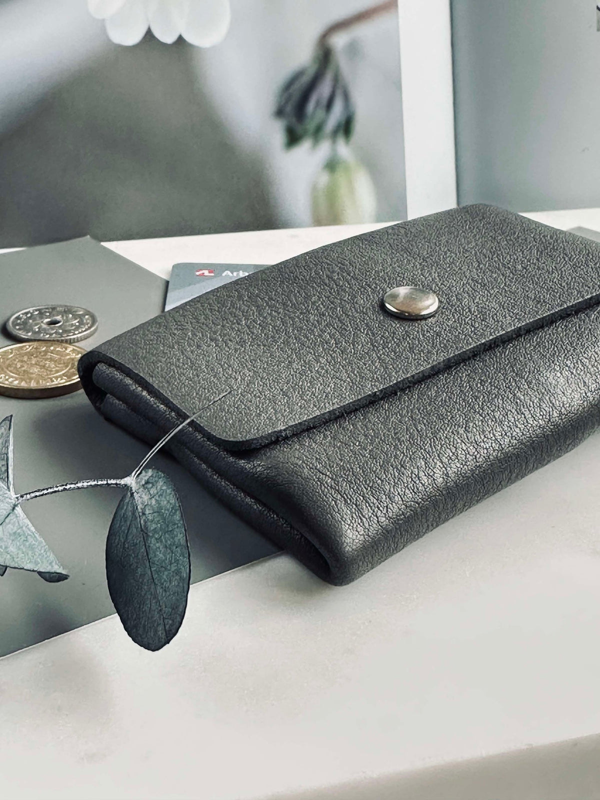 Portemonnee Aura small Grey