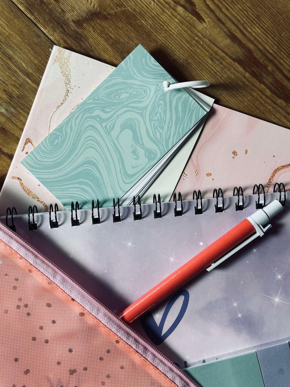 Set met notitieboeken en tas - Pastel