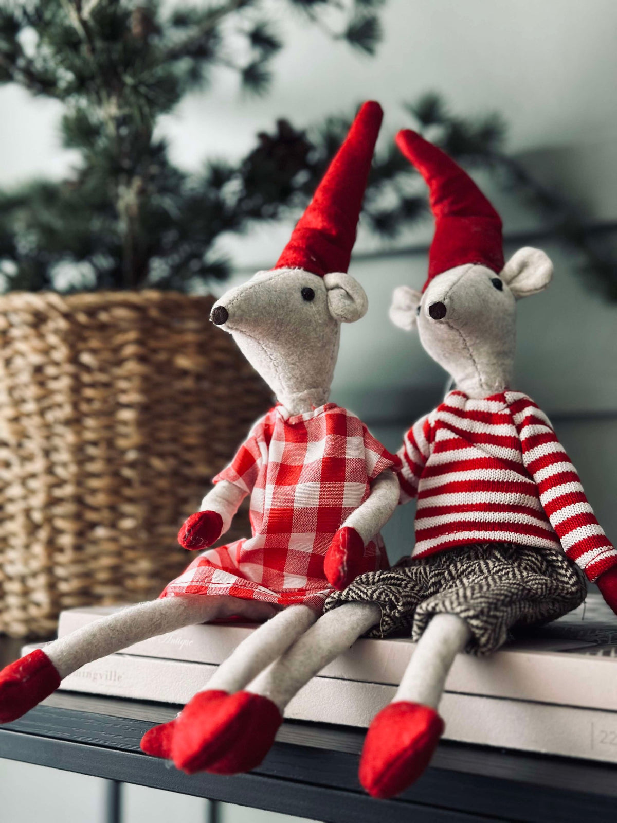 Kerstkaboutermuis 37 cm - Jongen