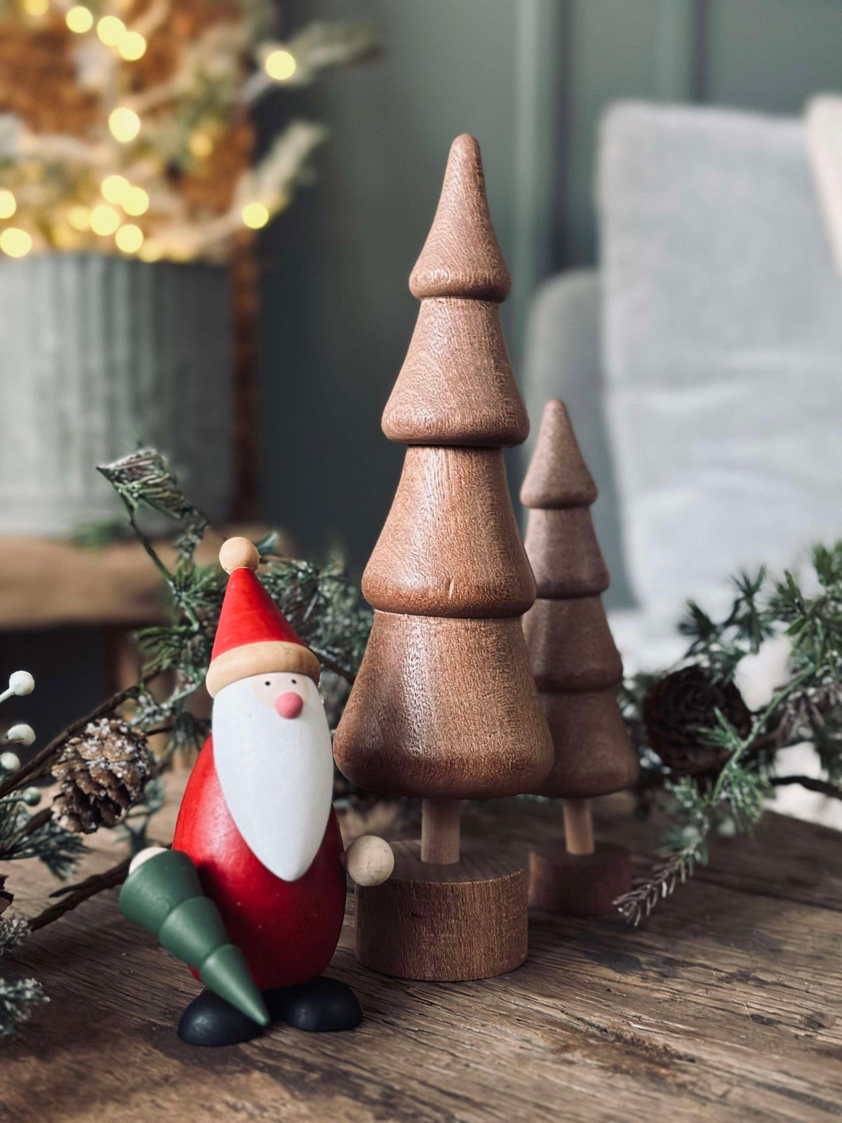 Kerstboom Wood - Bruin large