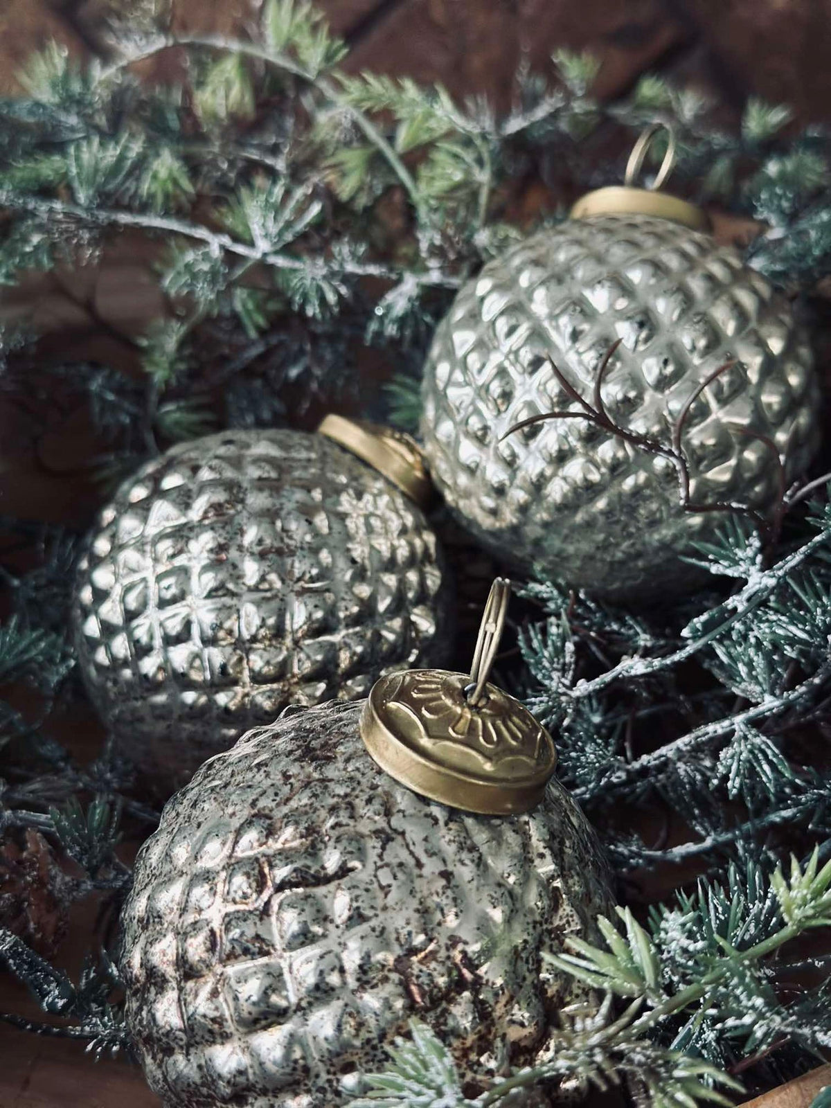 Glazen kerstballen Goud - Verpakking met 3 stuks