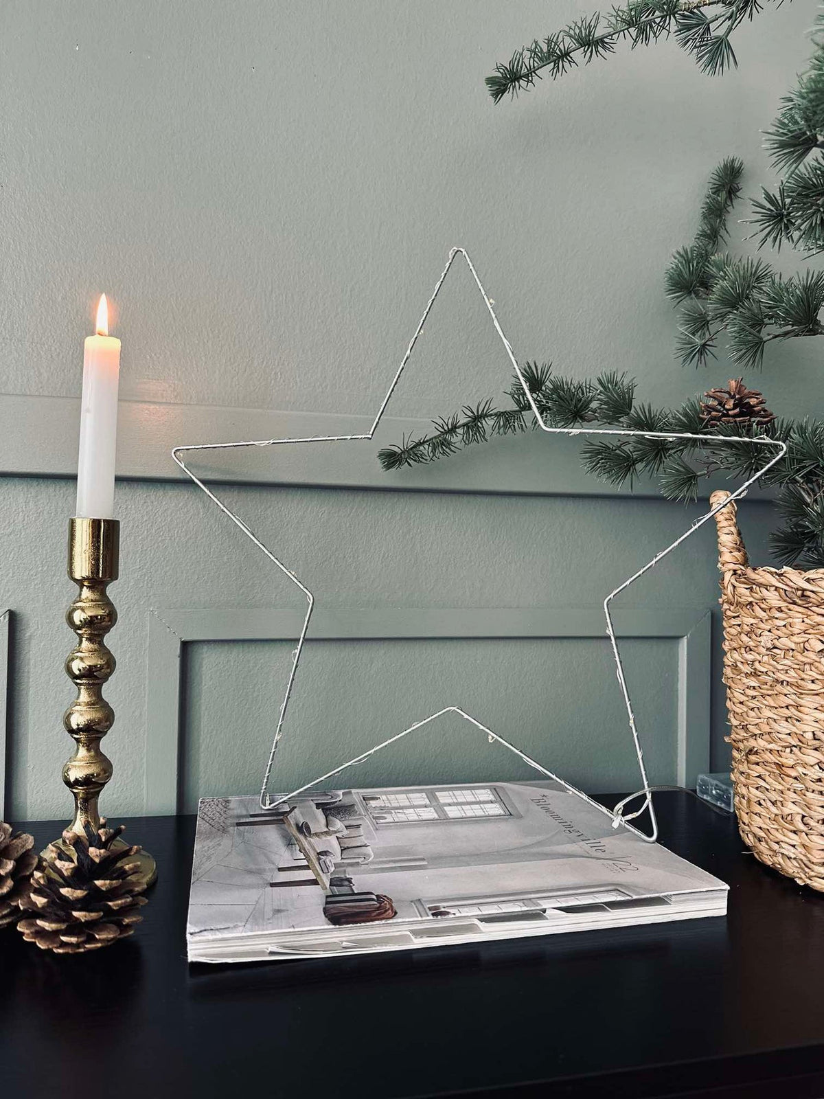 LED Ster Zilver 45 cm - Goedgekeurd voor binnen en buiten