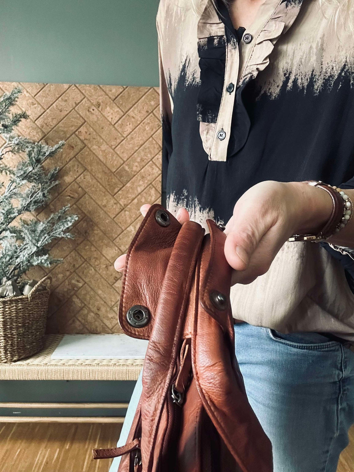 Werktas - Cognac Cow leather