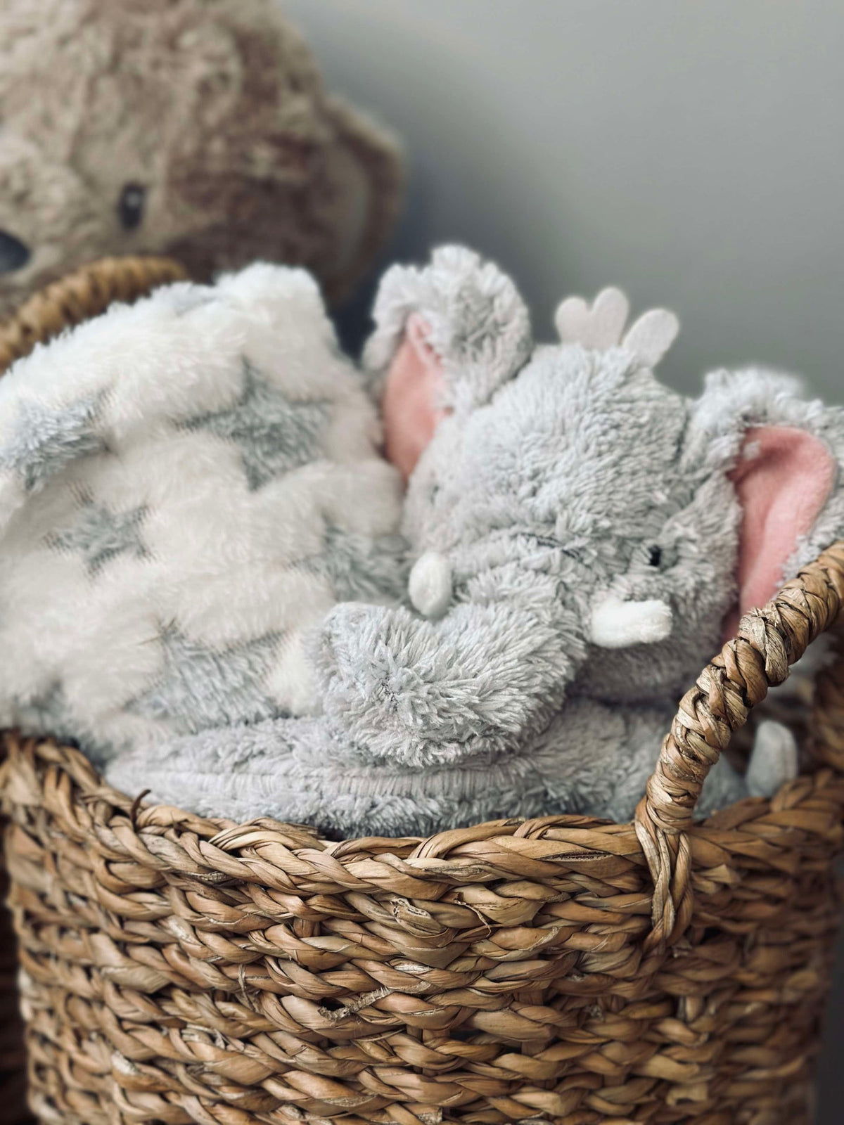 Babydeken met knuffel - Olifant