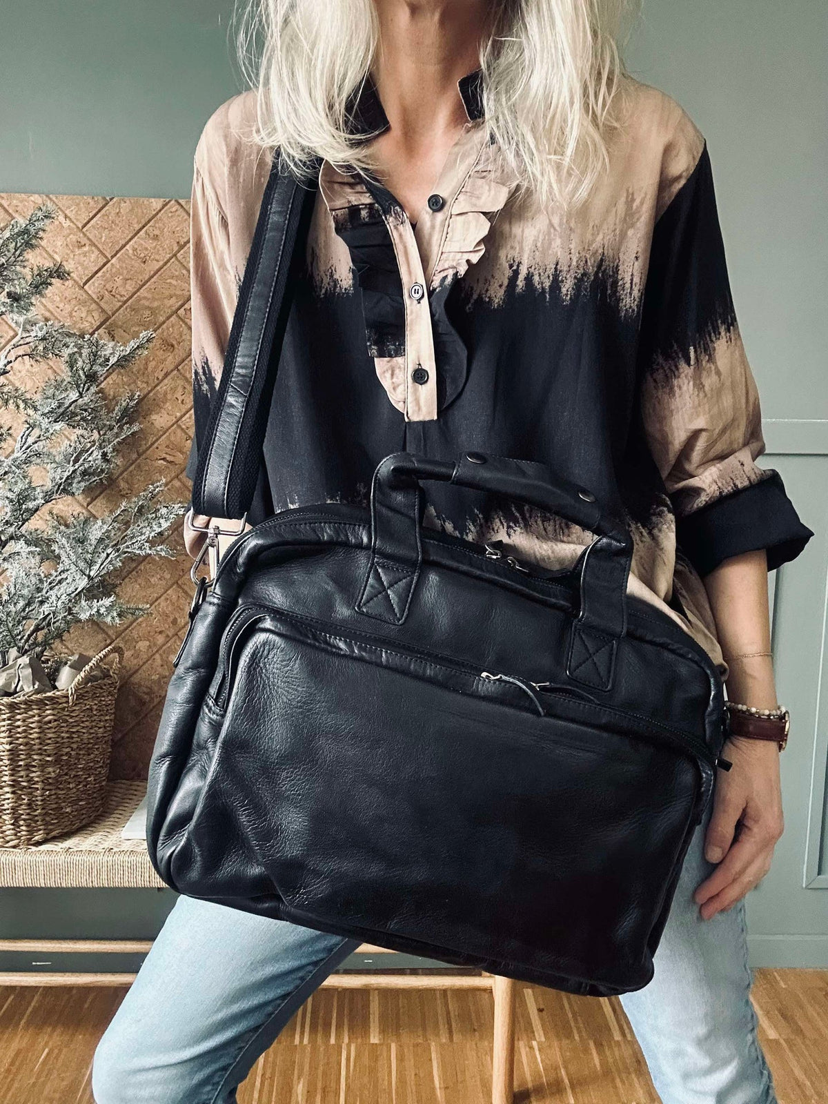 Werktas - Black Cow leather