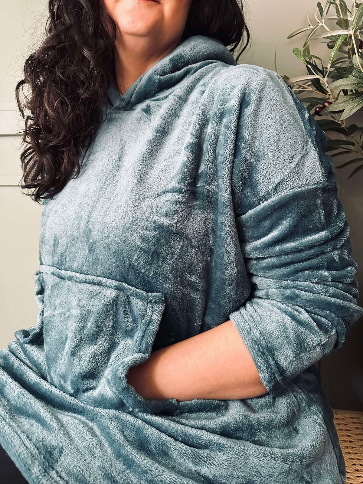Hoodie Fleece Blauw - S-XL