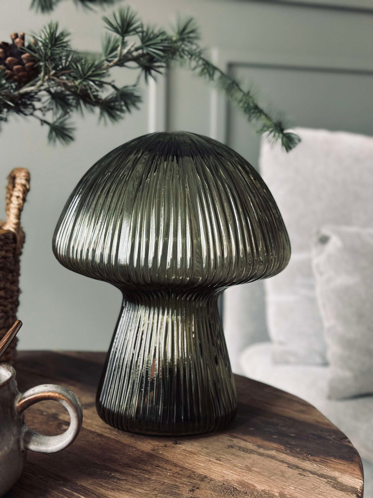 Champignon met ribbels 25 cm - Groen
