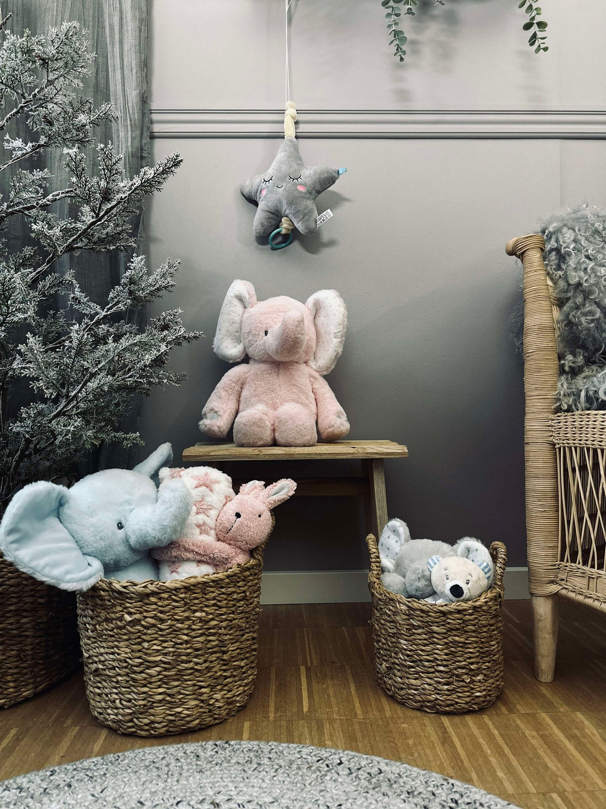 Knuffelelefant 38cm - Roze