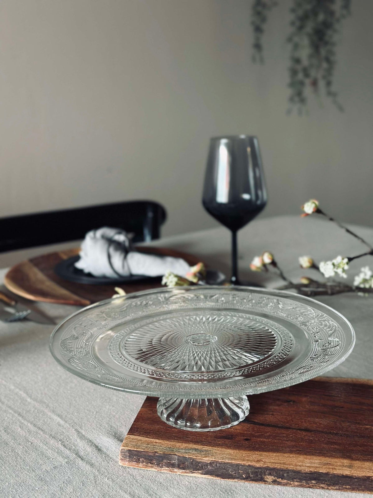 Taartplateau van glas 25cm