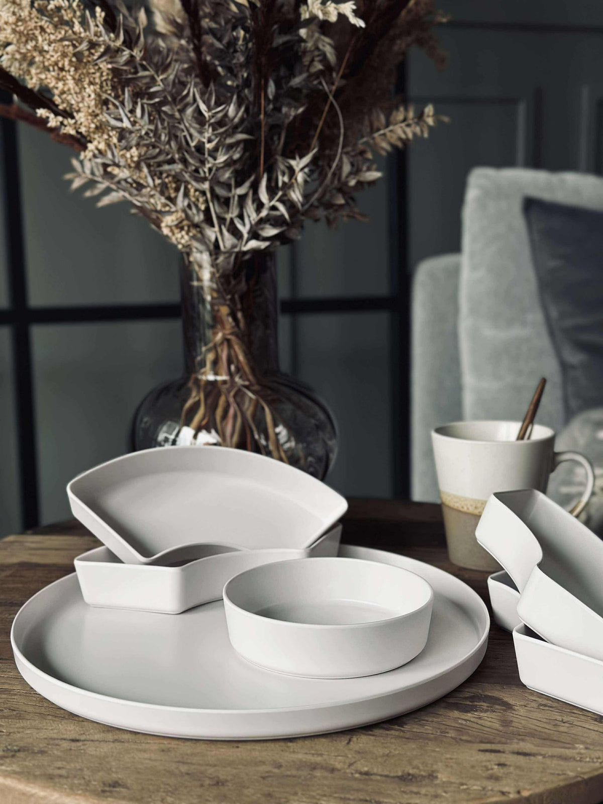 Serveerschaal - Wit melamine