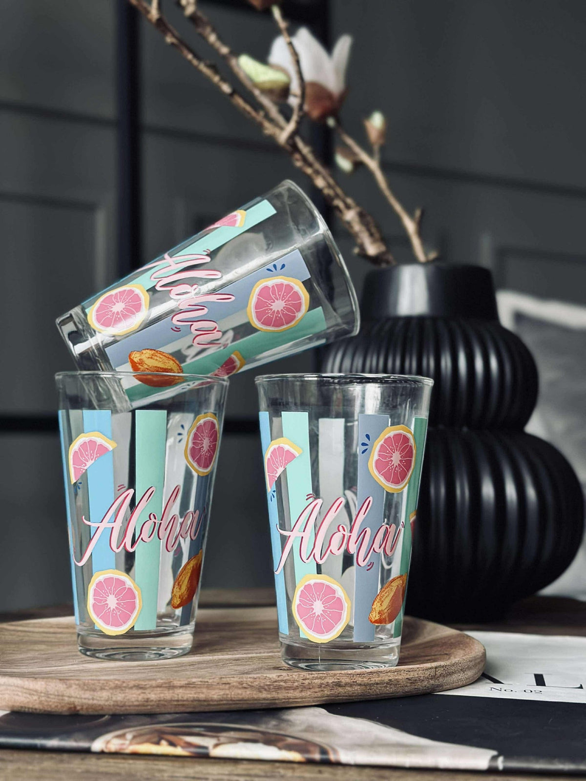 Glas Summer - Set van 3 stuks