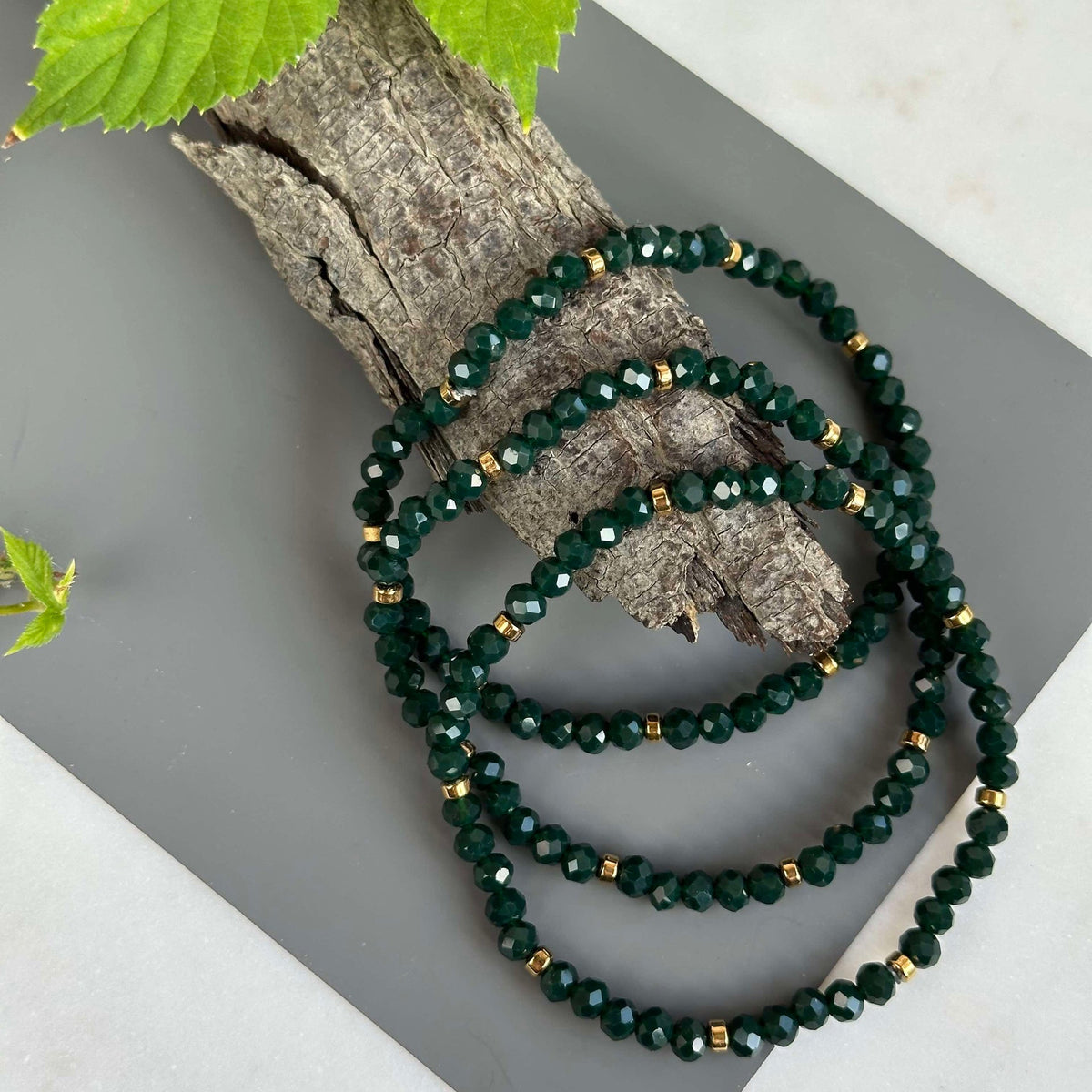 Armband Merle Forest Green - Set met 3 stuks