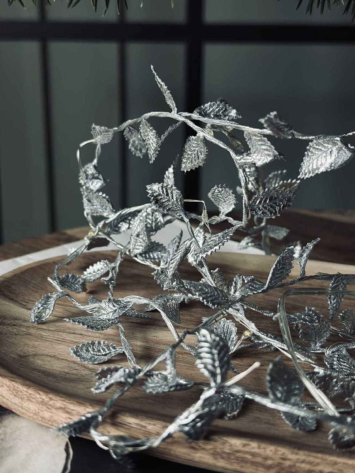 Lichtsnoer met blaadjes - Silver