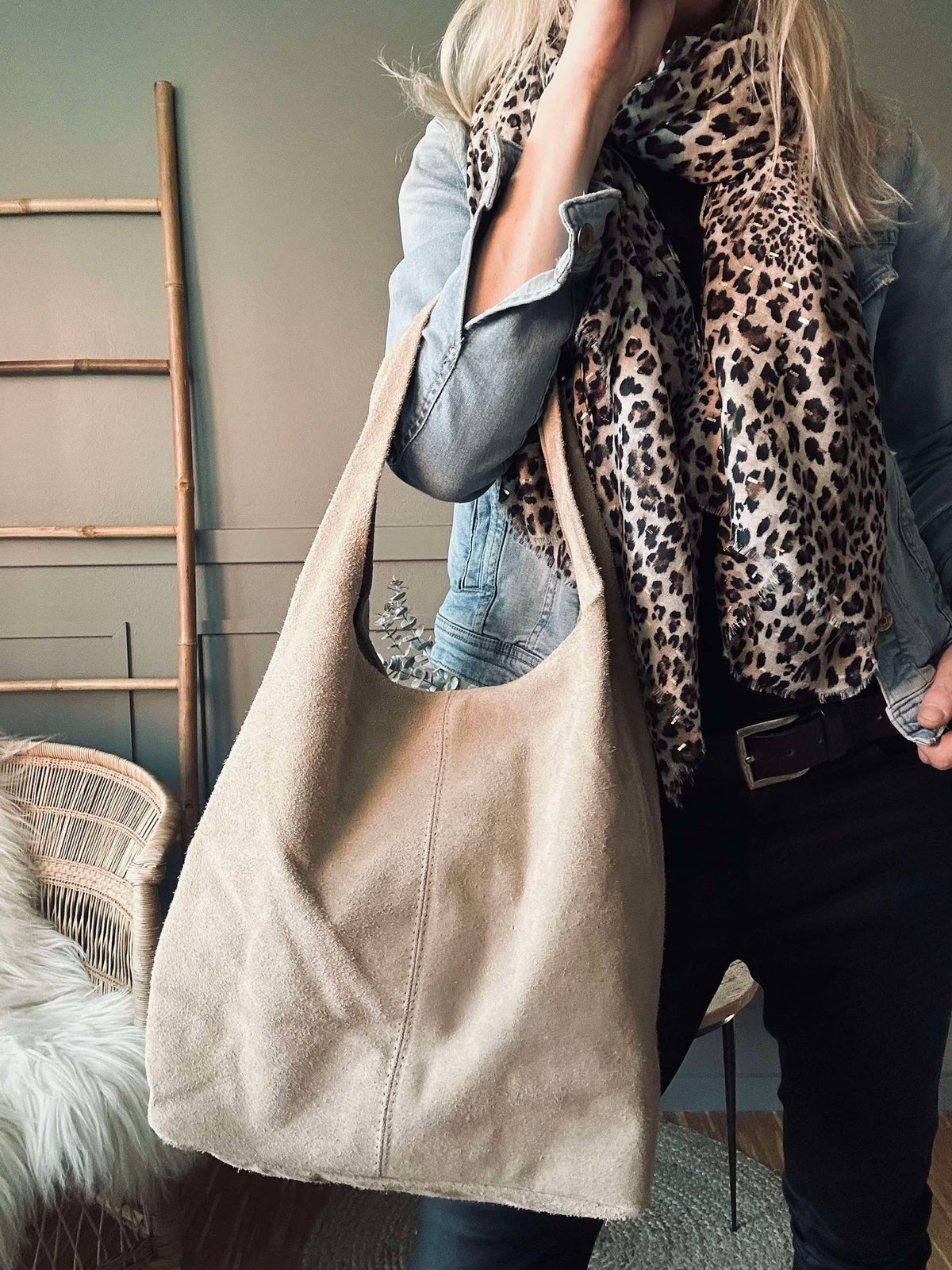 Shopper Beige suède