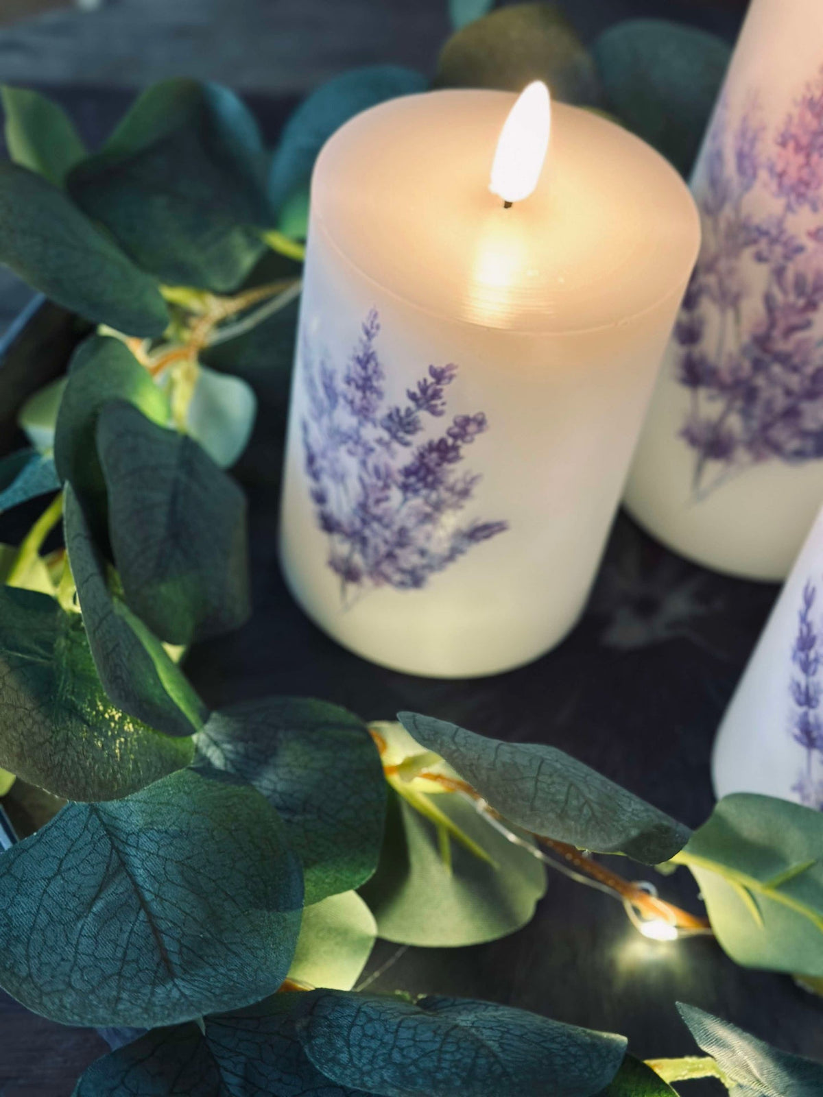 LED FLORA Lavendel – Set van 3 stuks en afstandsbediening