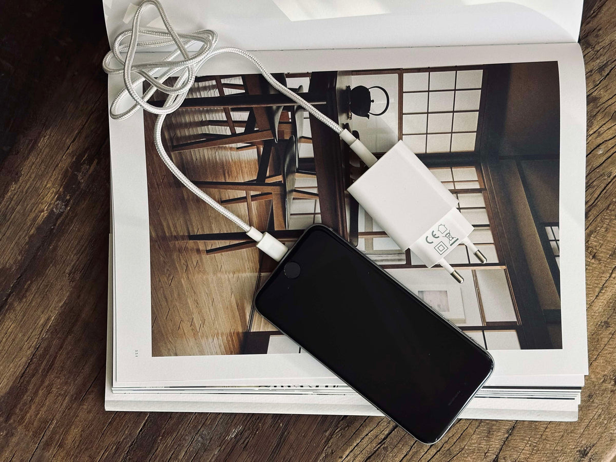 Oplader USB C + 1 M Nylon cable: USB C to USB C