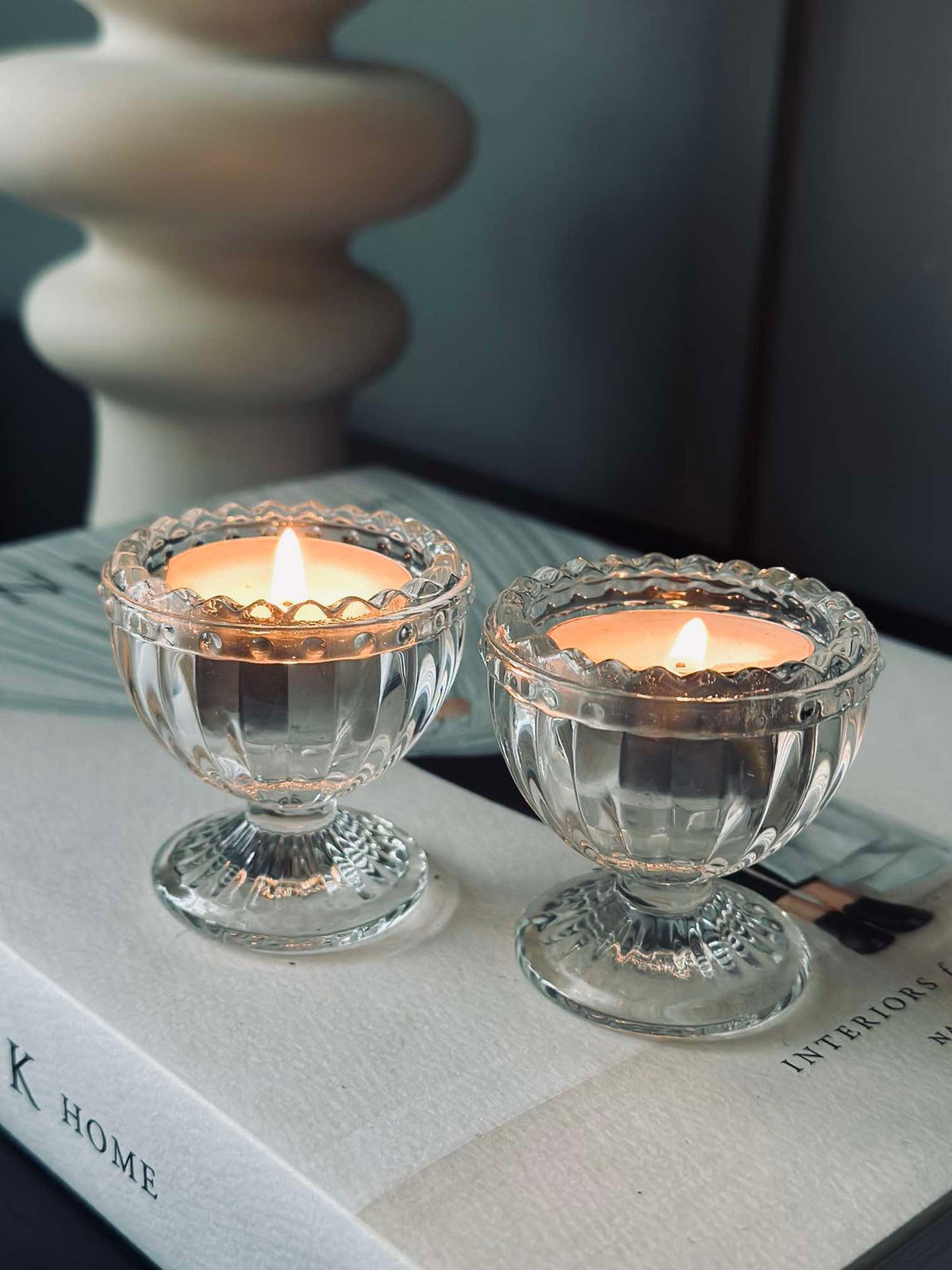 Eierdopjes van glas - Set van 2 st.