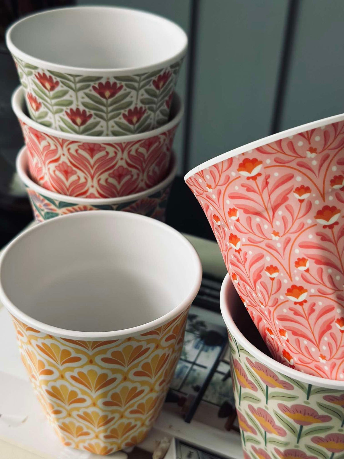 Beker Happiness Melamine - Kleurenmix