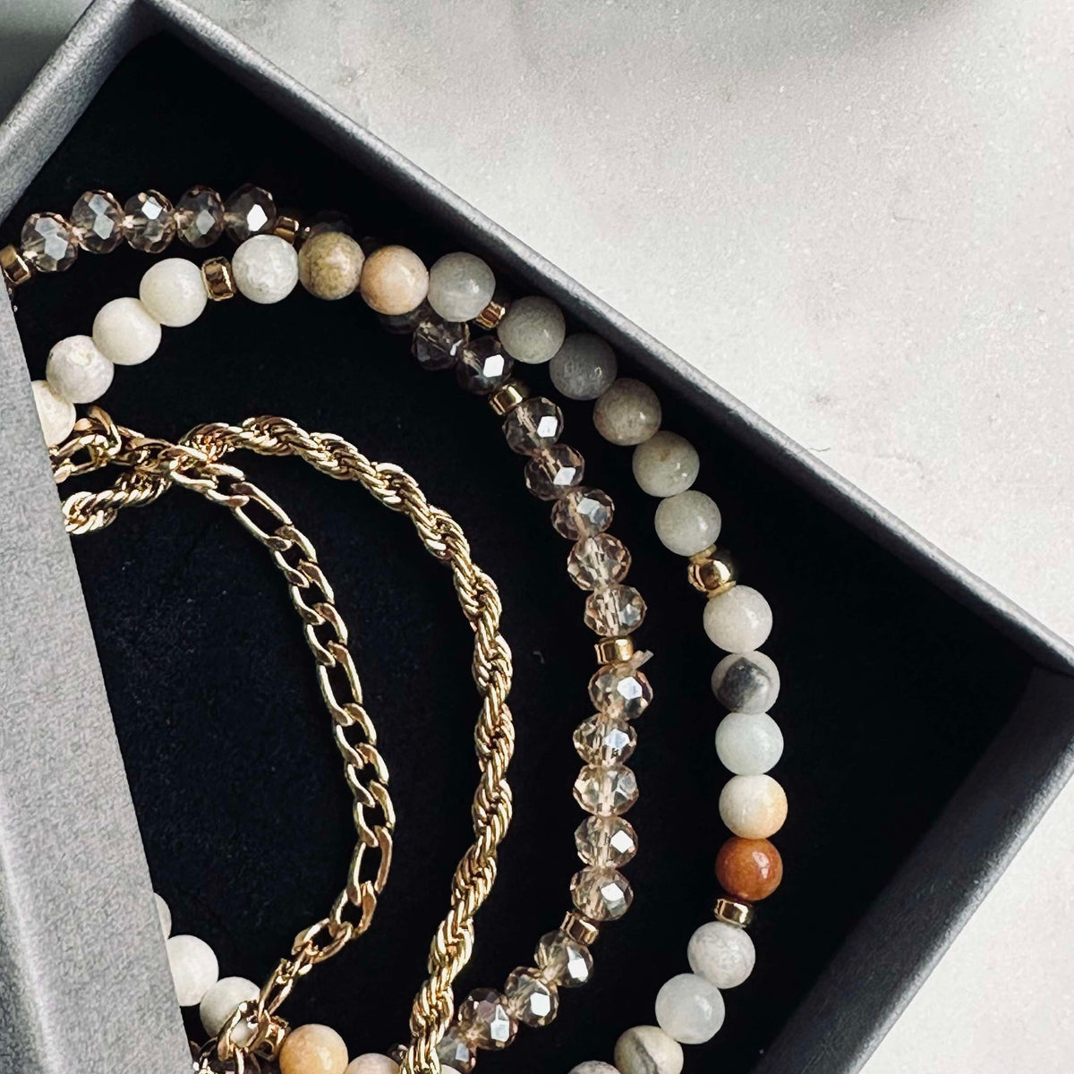 Armband Erika Natur - Set van 4 armbanden