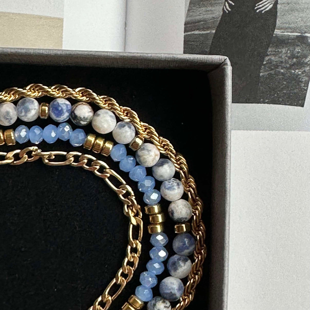 Armband Erika Blue - Set met 4 armbanden