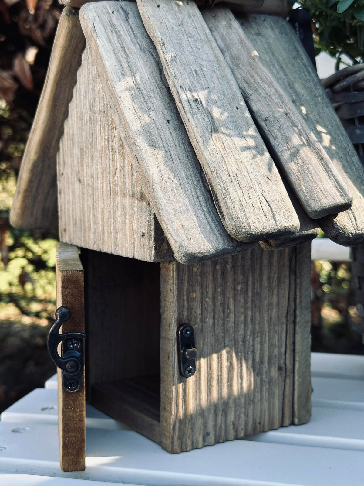 Vogelhuisje van gewassen hout - Groot