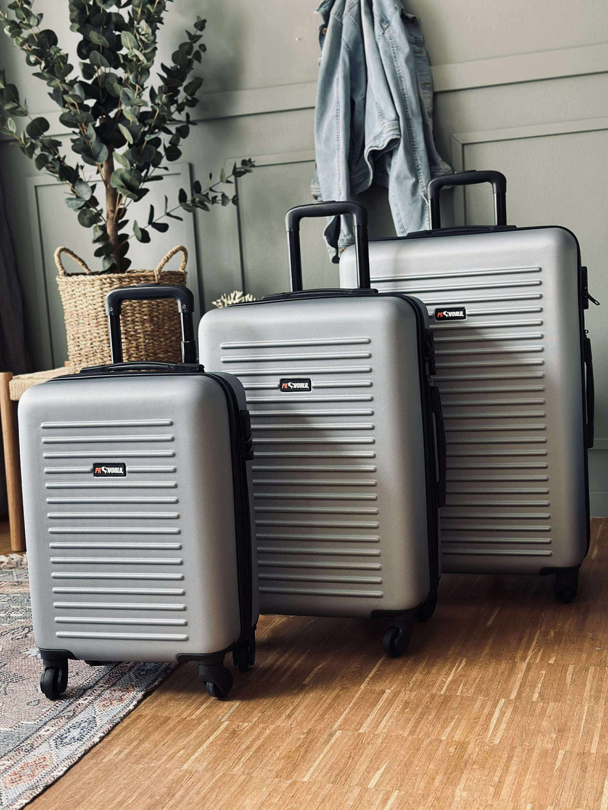 Kofferset LUX Silver - Set van 3 stuks