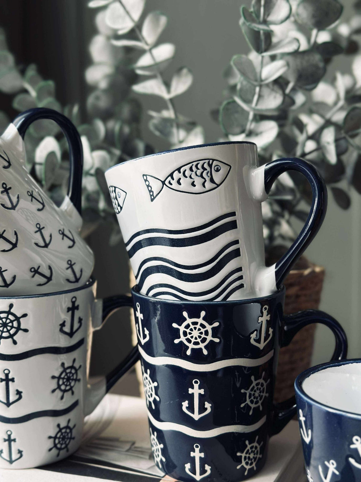 Mok van aardewerk – Maritieme MIX