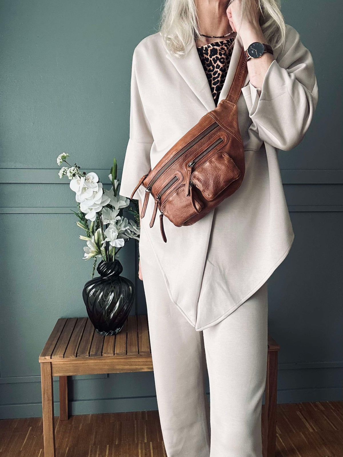 Set Lisa beige - Blouse en broek
