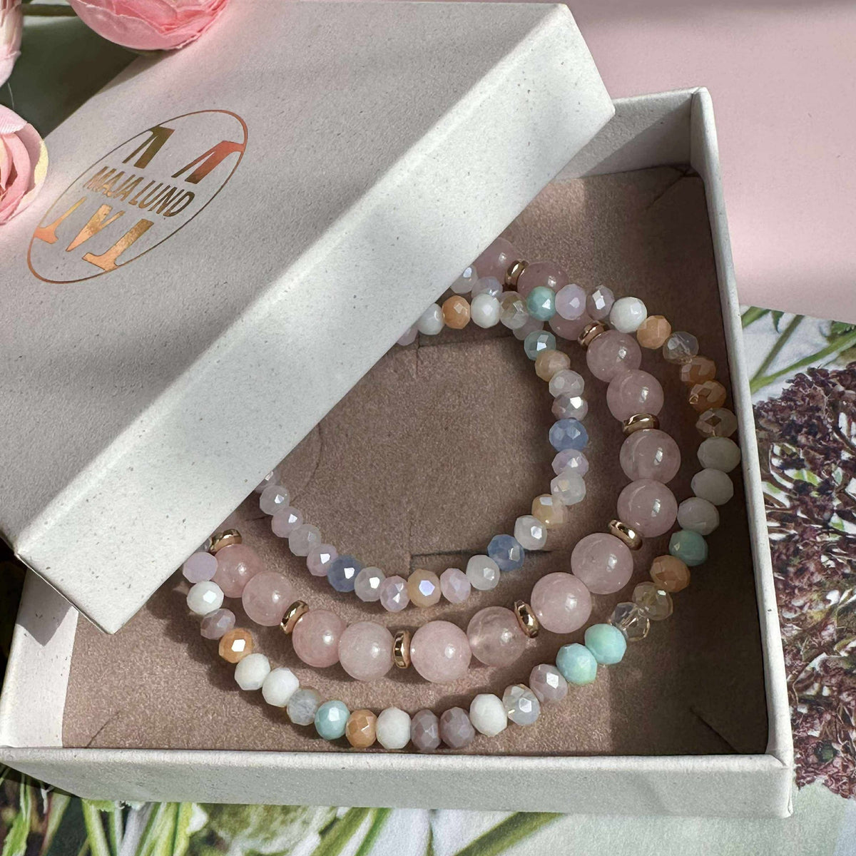 Armband Luna Soft pink – Set van 3 stuks