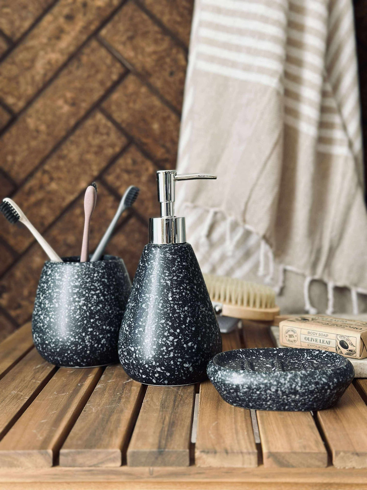 Badkamerset met 3 delen - Stone