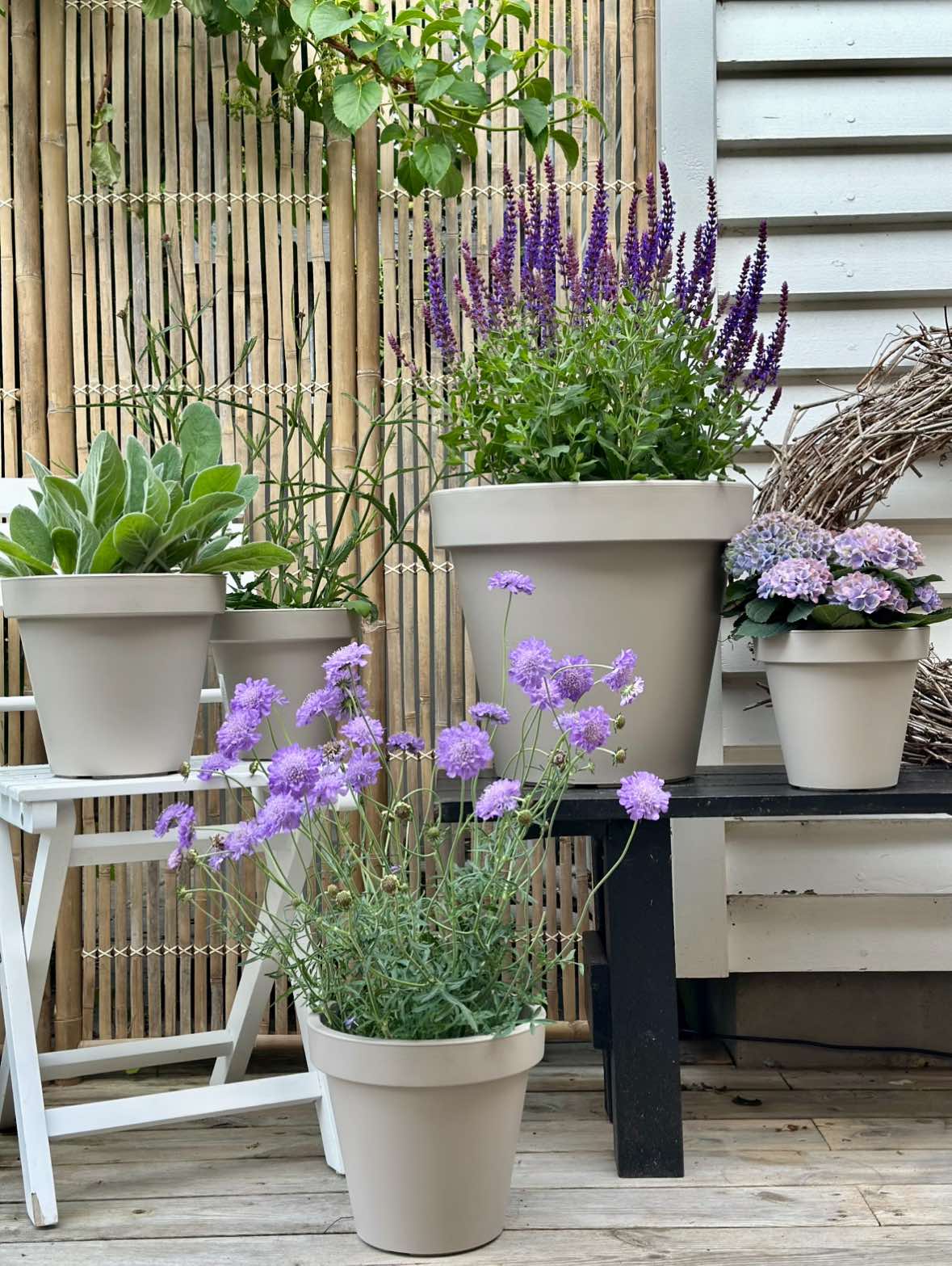 Tuinpot dia 20cm - Gerecycled Beige