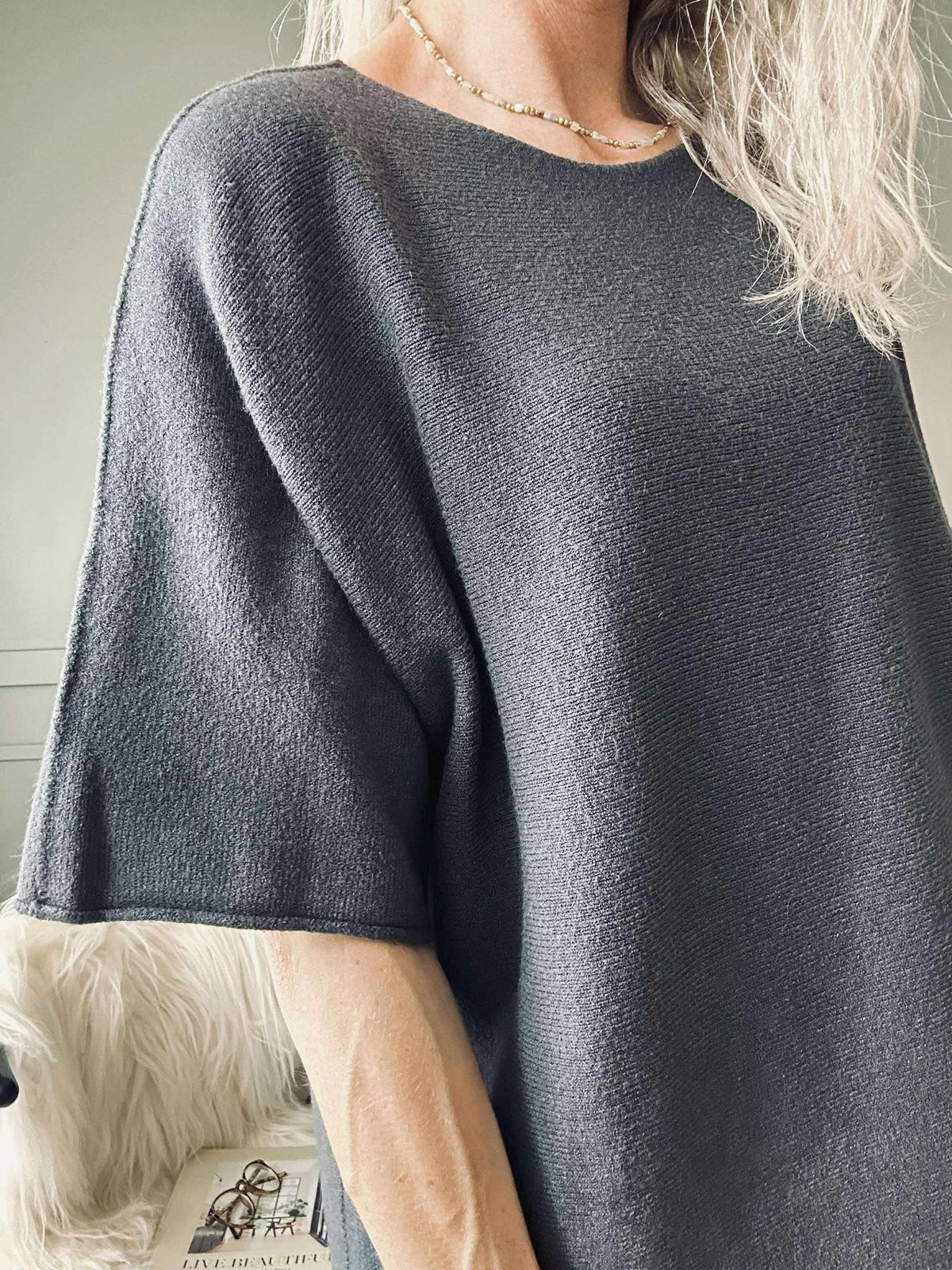 Blouse Sia Dark grey – Oversize